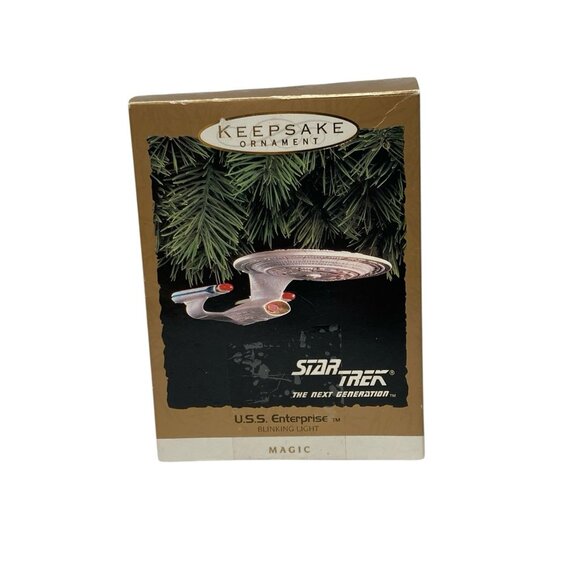 Star Trek Keepsake Ornament U.S.S. Enterprise NCC-1701-D 1996 Magic Hallmark - Picture 1 of 6